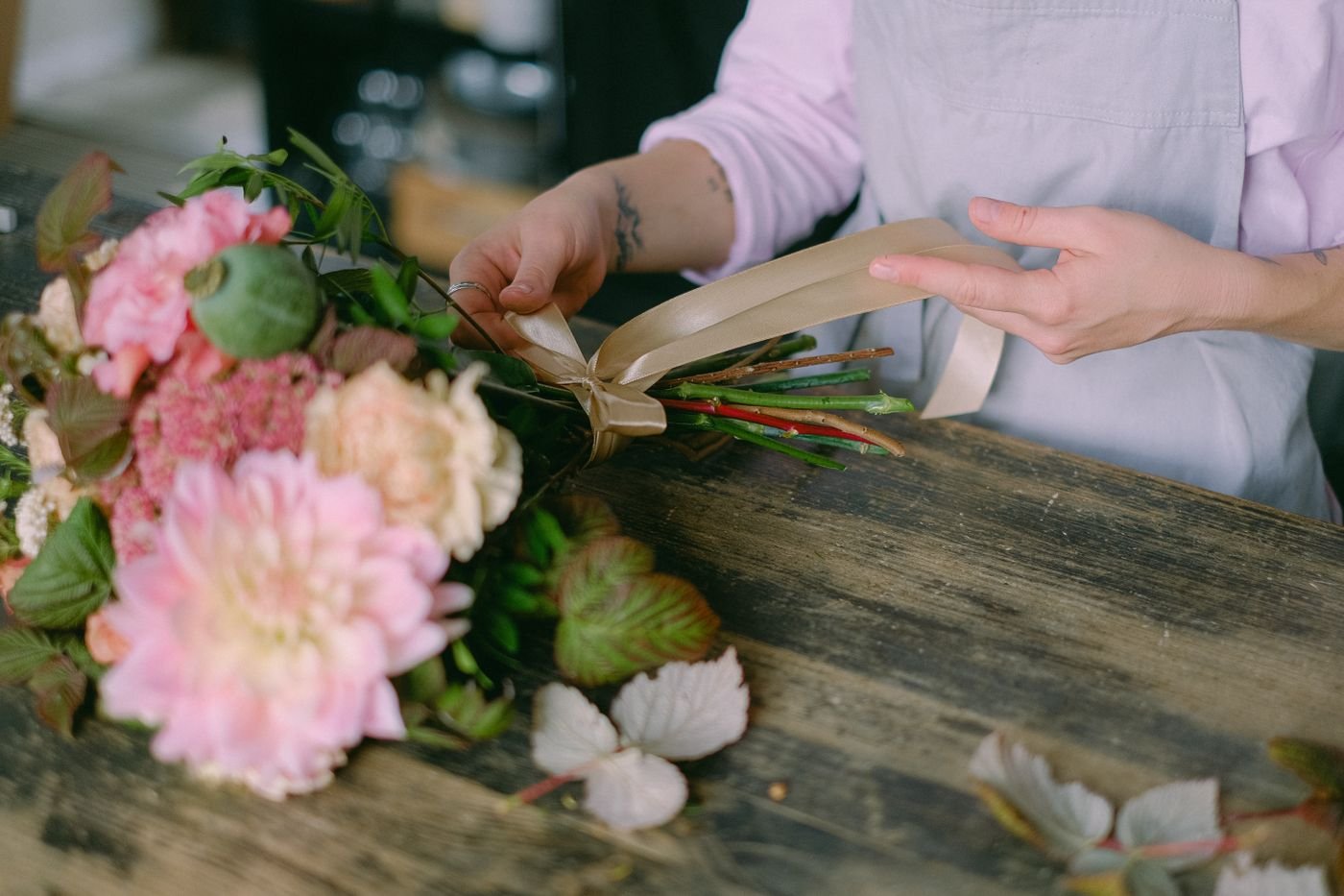 Fresh bouquet arranged by a florist