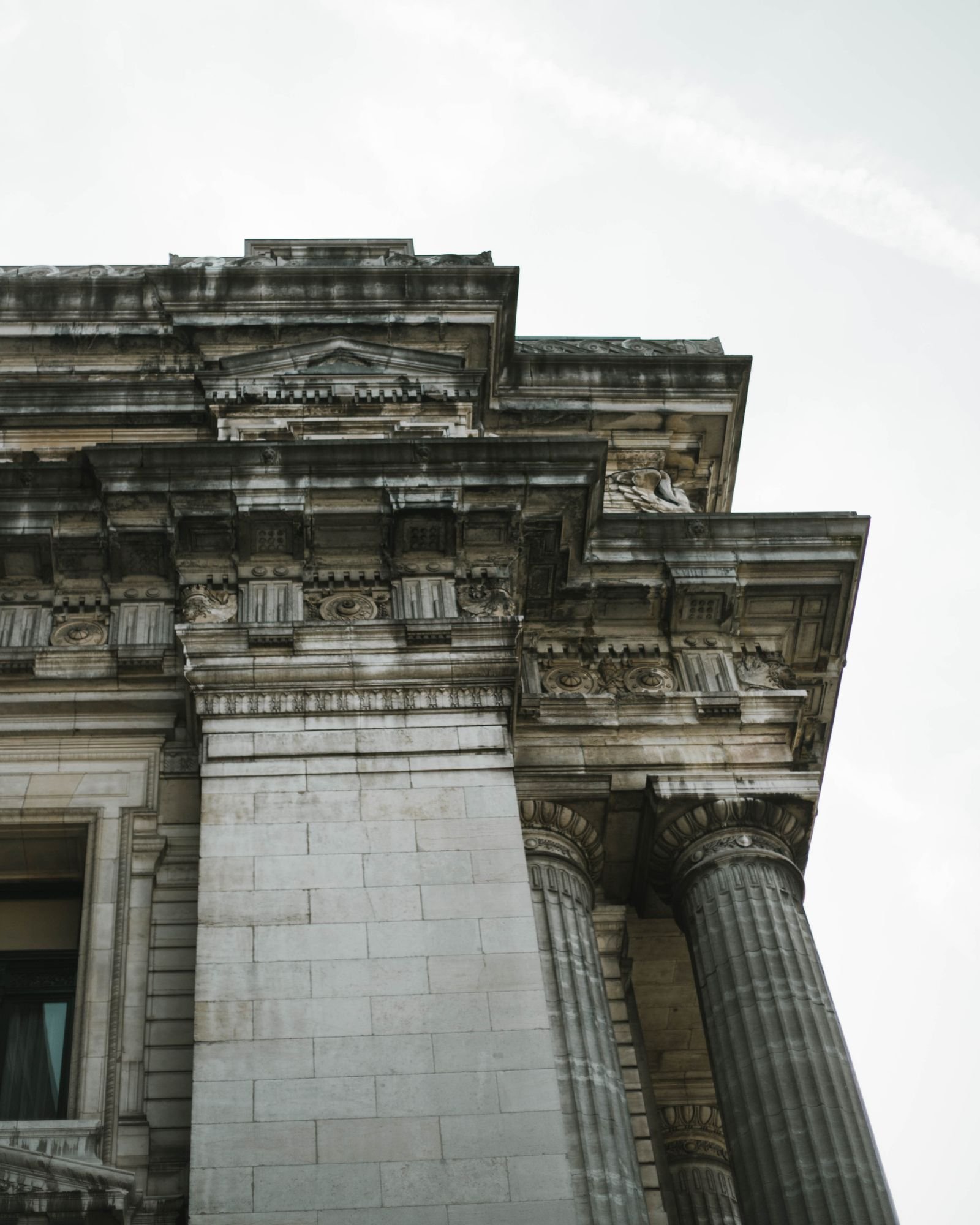Classical stone columns