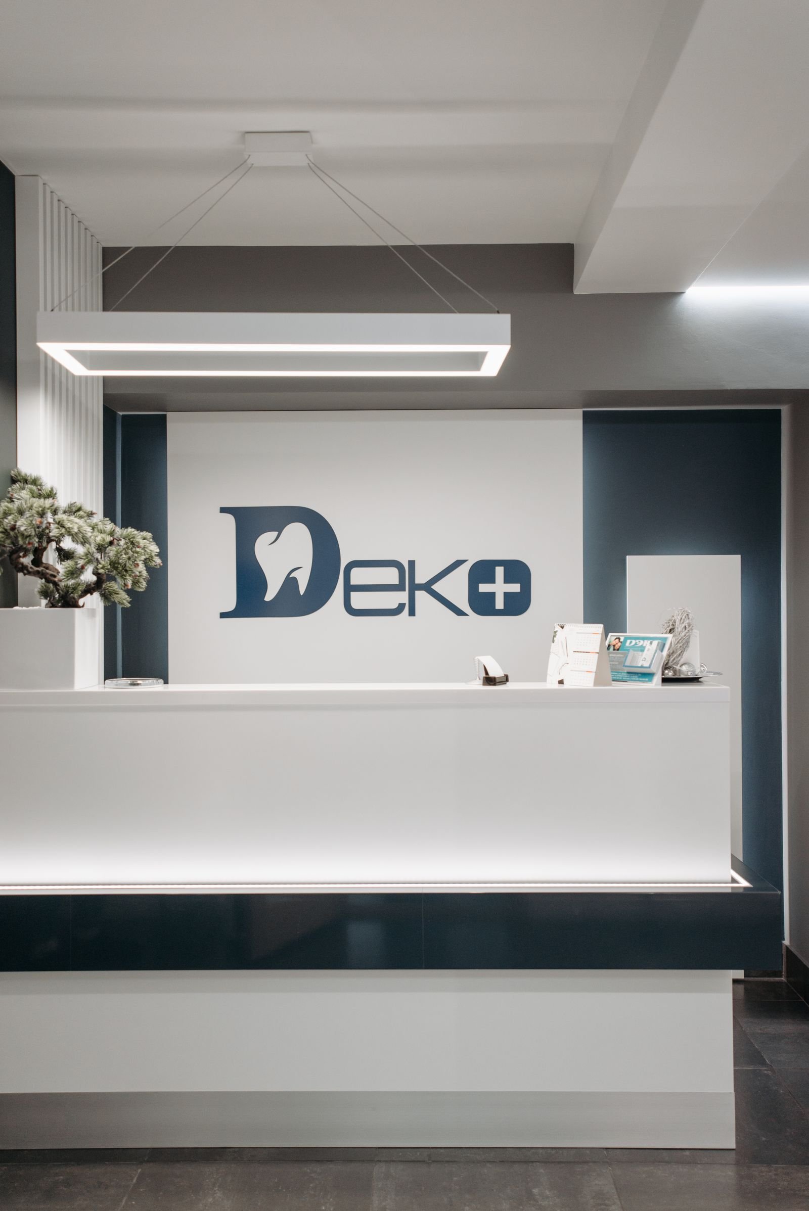 Reception desk in a clinic